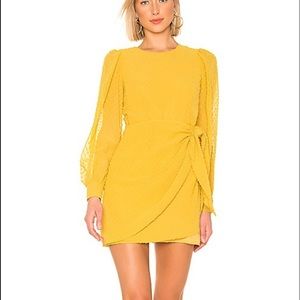 Yellow wrap dress
